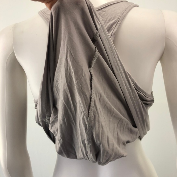 Tank Top Small Size Gray Pleated Back Sleeveless - Picture 6 of 8